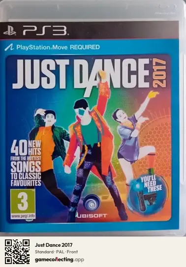 Just Dance 2017 PlayStation 3, PAL box front