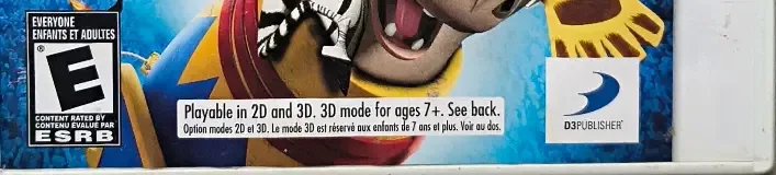 Madagascar 3: The Video Game, the ESRB box on its front