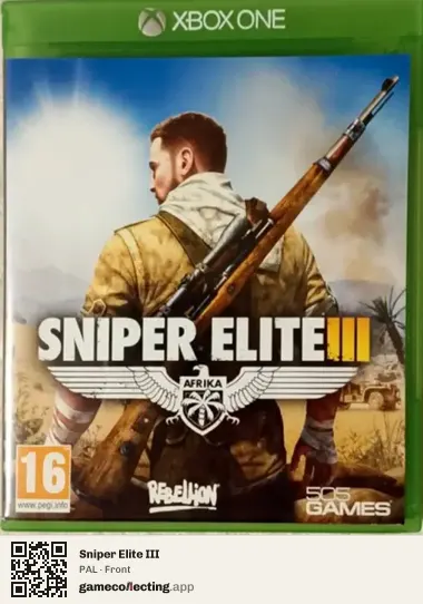 Sniper Elite III Xbox One, PAL box front