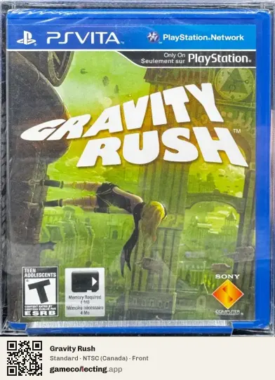 Gravity Rush PlayStation Vita, Canada box front