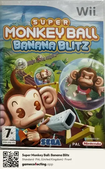 Super Monkey Ball: Banana Blitz Nintendo Wii, United Kingdom box front