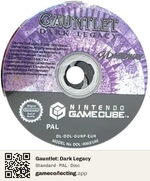 Gauntlet: Dark Legacy Nintendo GameCube, PAL disc