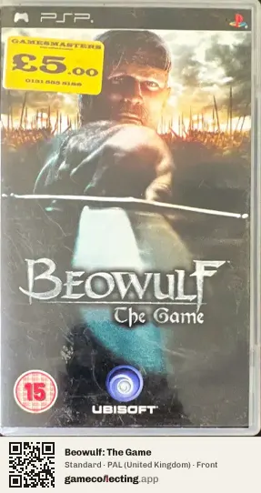 Beowulf: The Game PlayStation Portable, United Kingdom box front