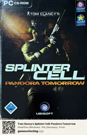 Tom Clancy's Splinter Cell: Pandora Tomorrow Computer, Germany box front