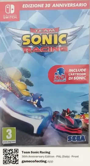 Team Sonic Racing Nintendo Switch, Italy box front