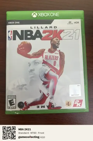 NBA 2K21 Xbox One, NTSC box front