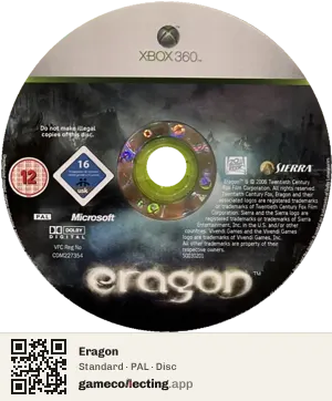 Eragon Xbox 360, PAL disc