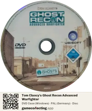 Tom Clancy's Ghost Recon Advanced Warfighter Computer, PAL disc
