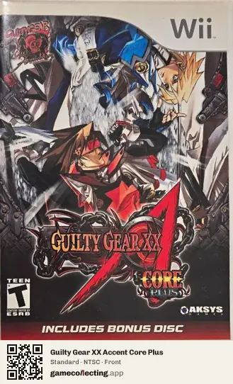 Guilty Gear XX Accent Core Plus Nintendo Wii, NTSC box front