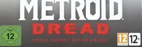 Metroid Dread, the PEGI square on its front
