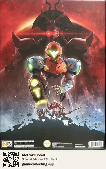 Metroid Dread Nintendo Switch, PAL box back