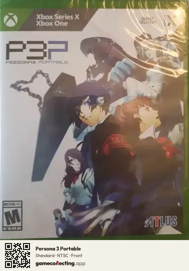 Persona 3 Portable Xbox Series X, NTSC box front