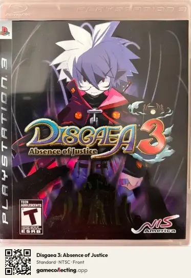 Disgaea 3: Absence of Justice PlayStation 3, NTSC box front