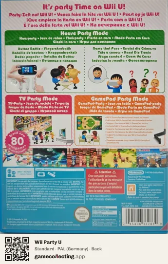 Wii Party U Nintendo Wii U, Germany box back