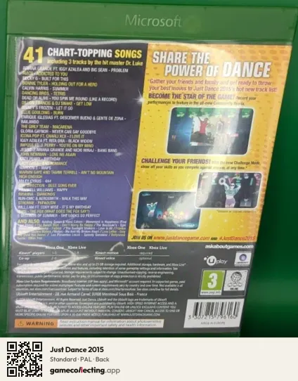 Just Dance 2015 Xbox One, PAL box back
