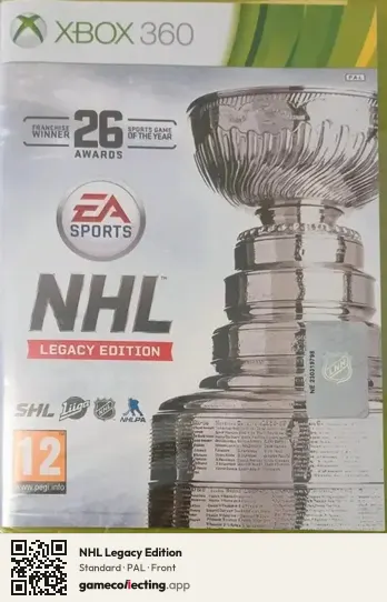 NHL Legacy Edition Xbox 360, PAL box front
