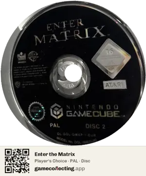 Enter the Matrix Nintendo GameCube, PAL disc