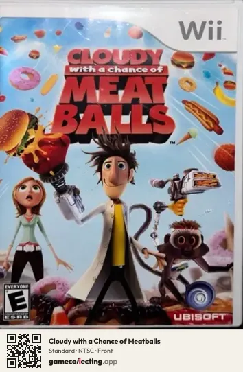 Cloudy with a Chance of Meatballs Nintendo Wii, NTSC box front