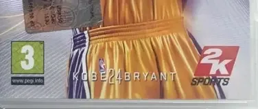 NBA 2K10, the PEGI square on its front