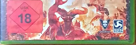 Saints Row: Gat Out of Hell, the USK square on its front
