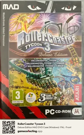 RollerCoaster Tycoon 3 Computer, PAL box front