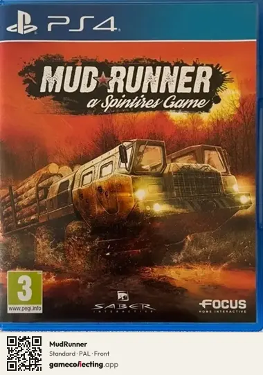 MudRunner PlayStation 4, PAL box front