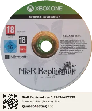 NieR Replicant ver.1.22474487139... Xbox One, PAL disc