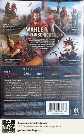 Assassin's Creed Odyssey Computer, Germany box back