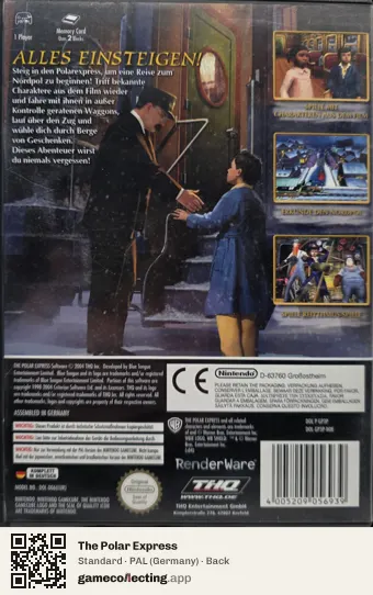 The Polar Express Nintendo GameCube, Germany box back