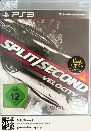 Split/Second PlayStation 3, Germany box front