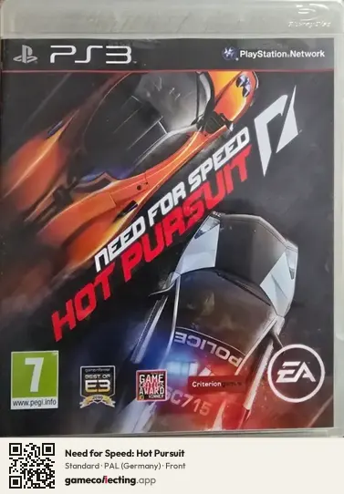Need for Speed: Hot Pursuit PlayStation 3, Germany box front
