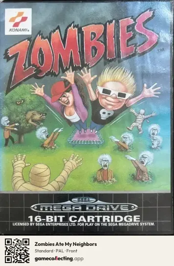 Zombies Ate My Neighbors Sega Mega Drive / Genesis, PAL box front