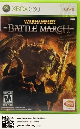 Warhammer: Battle March Xbox 360, NTSC box front