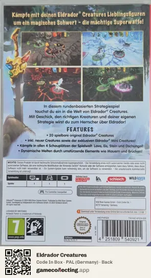 Eldrador Creatures Nintendo Switch, Germany box back