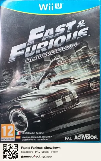 Fast & Furious: Showdown Nintendo Wii U, Spain box front
