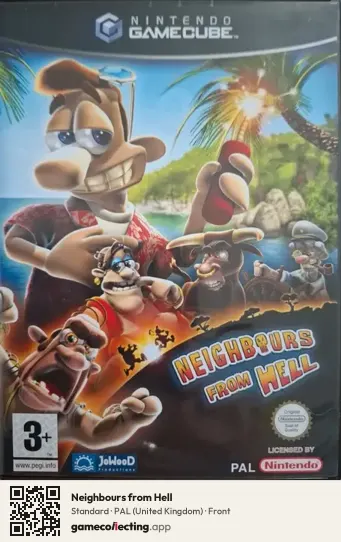 Neighbours from Hell Nintendo GameCube, United Kingdom box front