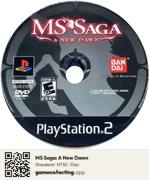 MS Saga: A New Dawn PlayStation 2, NTSC disc