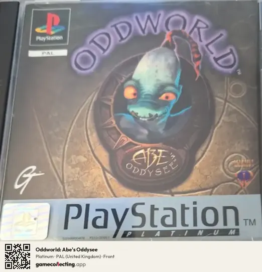 Oddworld: Abe's Oddysee PlayStation, United Kingdom box front