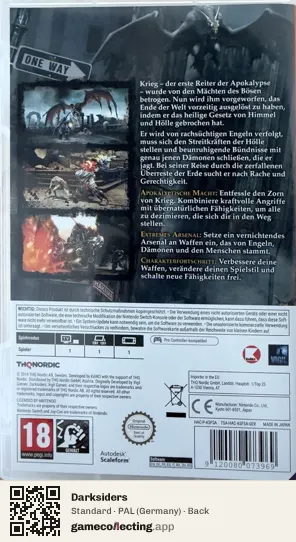 Darksiders Nintendo Switch, Germany box back