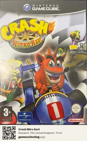 Crash Nitro Kart Nintendo GameCube, United Kingdom box front