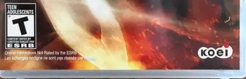 Dynasty Warriors 8, the ESRB box on its front