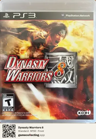 Dynasty Warriors 8 PlayStation 3, NTSC box front