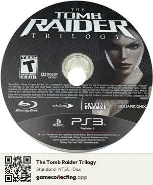 The Tomb Raider Trilogy PlayStation 3, NTSC disc