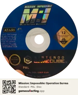 Mission: Impossible: Operation Surma Nintendo GameCube, PAL disc