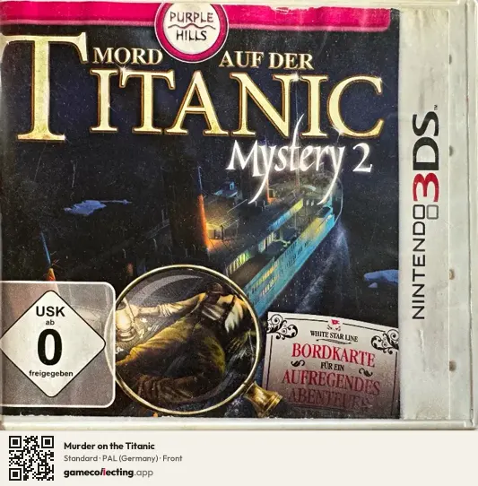 Murder on the Titanic Nintendo 3DS, Germany box front
