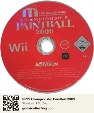 NPPL Championship Paintball 2009 Nintendo Wii, PAL disc