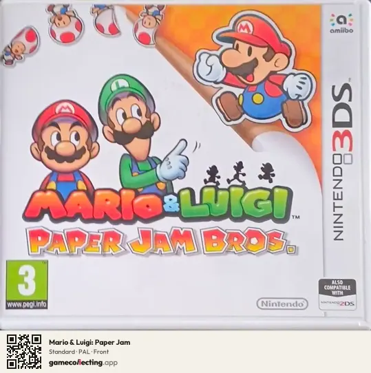 Mario & Luigi: Paper Jam Nintendo 3DS, PAL box front