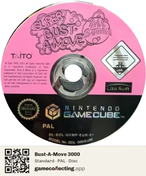 Bust-A-Move 3000 Nintendo GameCube, PAL disc