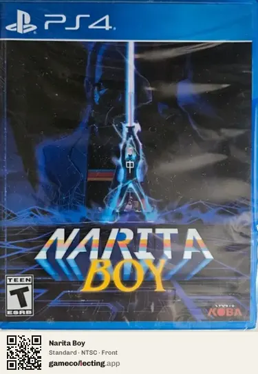 Narita Boy PlayStation 4, NTSC box front