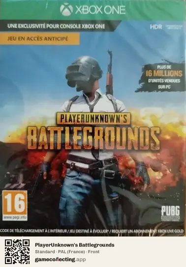 PlayerUnknown's Battlegrounds Xbox One, France box front